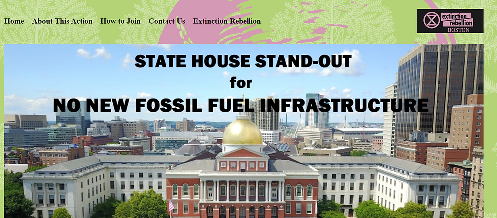 Boston climate activists stage vigil for months on weekdays outside State House
