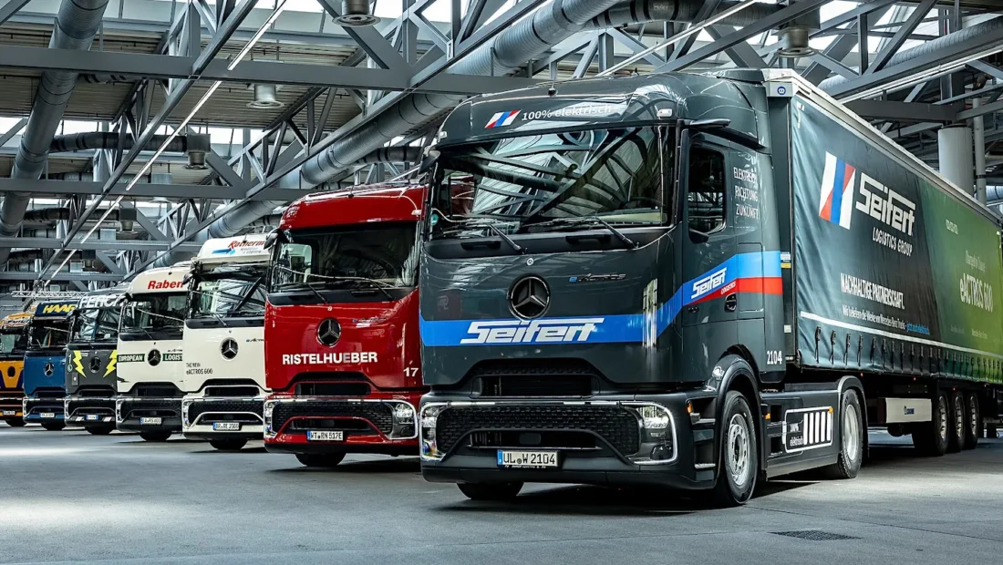Mercedes posts Tesla-like efficiency hauling 36 tons through a German winter