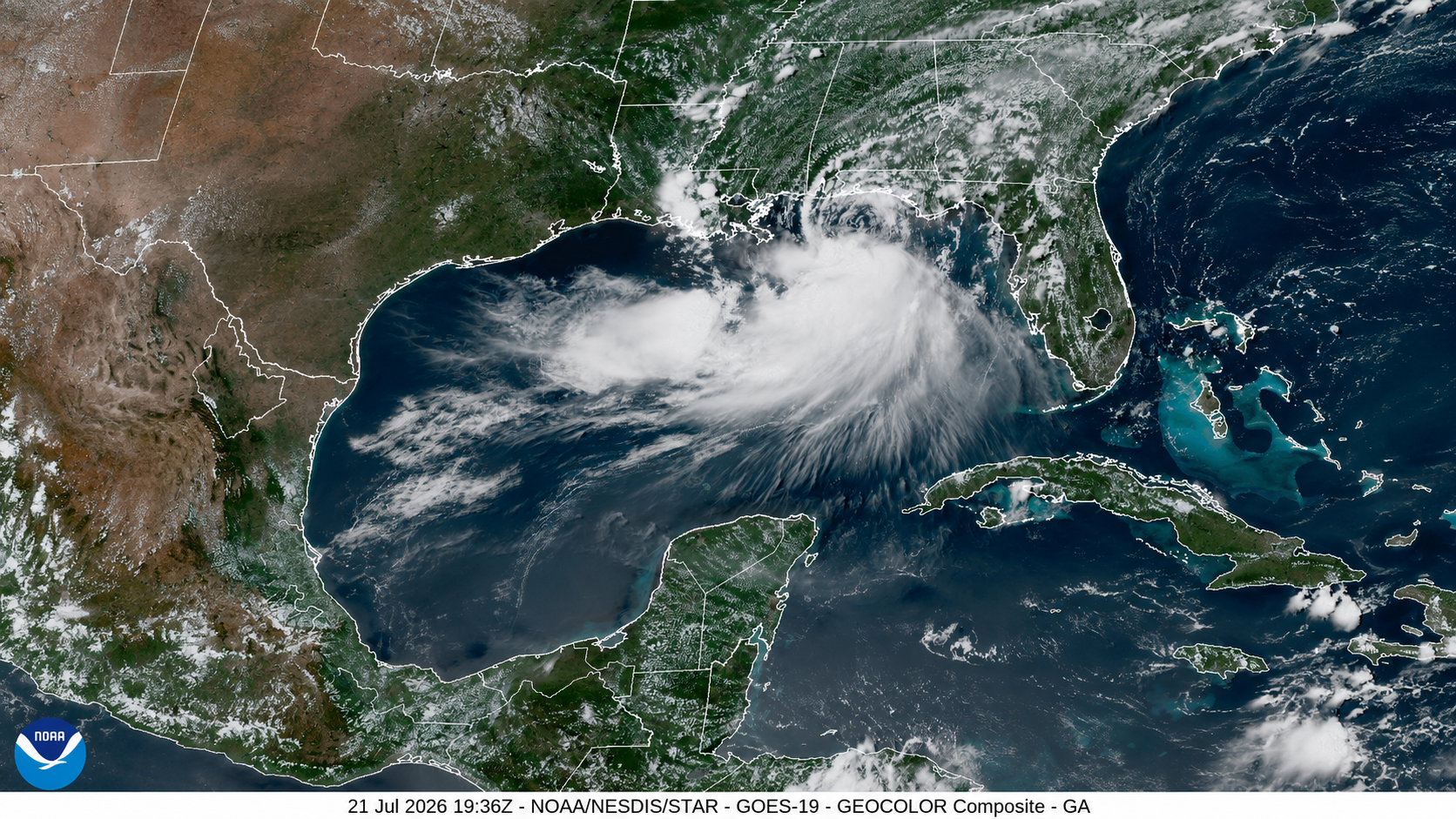 Tormenta Tropical Bertha avanza lentamente por el Golfo, fuerte cizalladura del viento está afectando su desarrollo