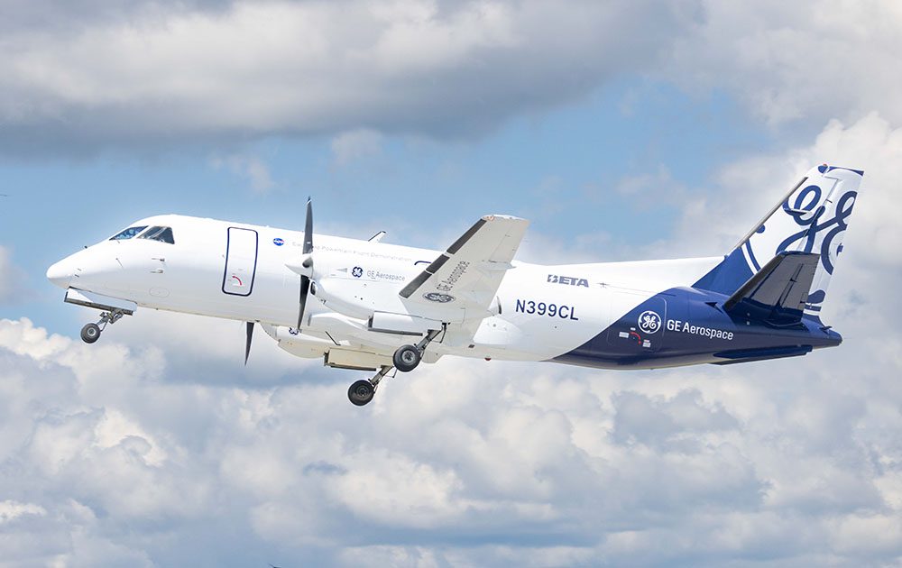 GE Aerospace and partners conduct a test flight of a hybrid-electric aircraft at 30,000 feet