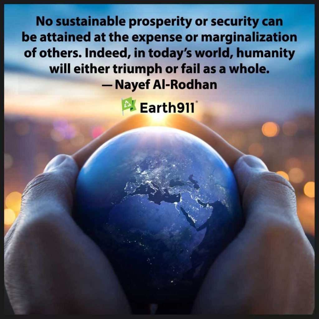 Earth911 Inspiration: We Triumph or Fail as a Whole