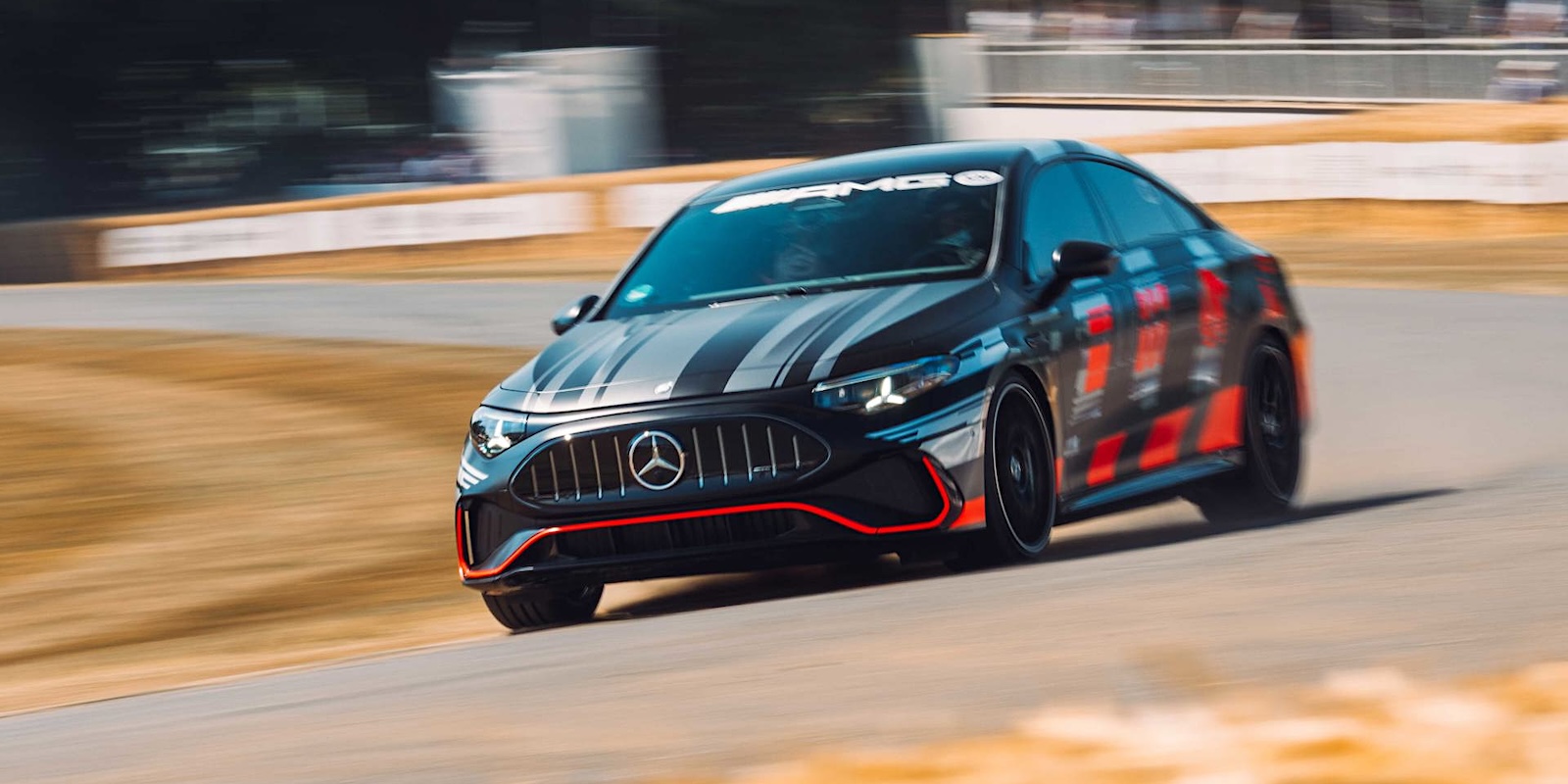 Mercedes AMG CLA 45 arrives in Goodwood with 680 hp and three axial-flux motors