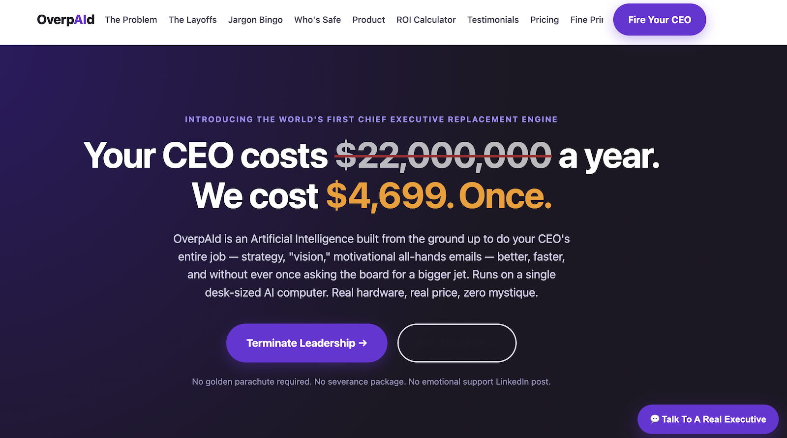 AI To Replace Overpaid CEOs