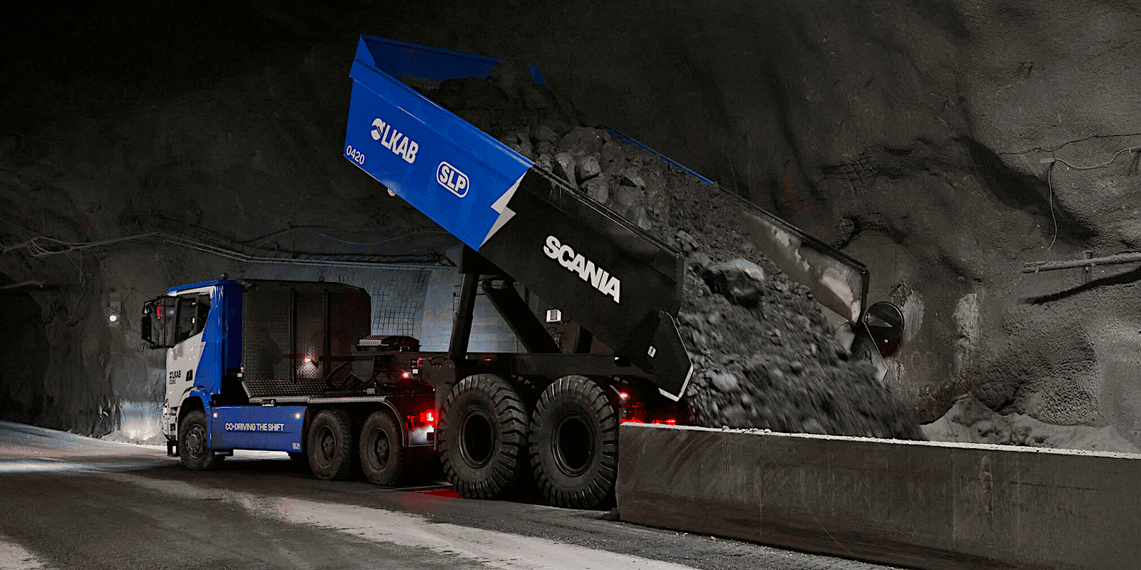 130-ton electric trucks 4,000 feet beneath the surface of the Earth 