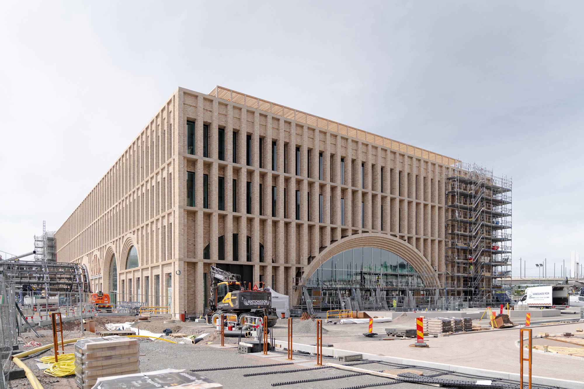 Reused Brick and Timber Shape Reiulf Ramstad Arkitekter's New Railway Station in Sweden