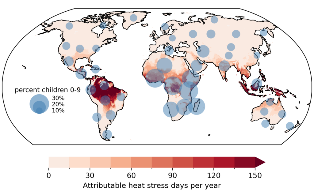Climate change exposes 580 million children to 20 extra ‘heat-stress days’ every year