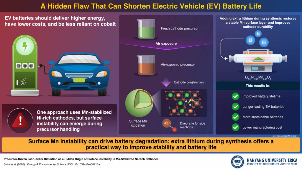 Researchers find manganese can cause battery flaw that may shorten EV lifespans