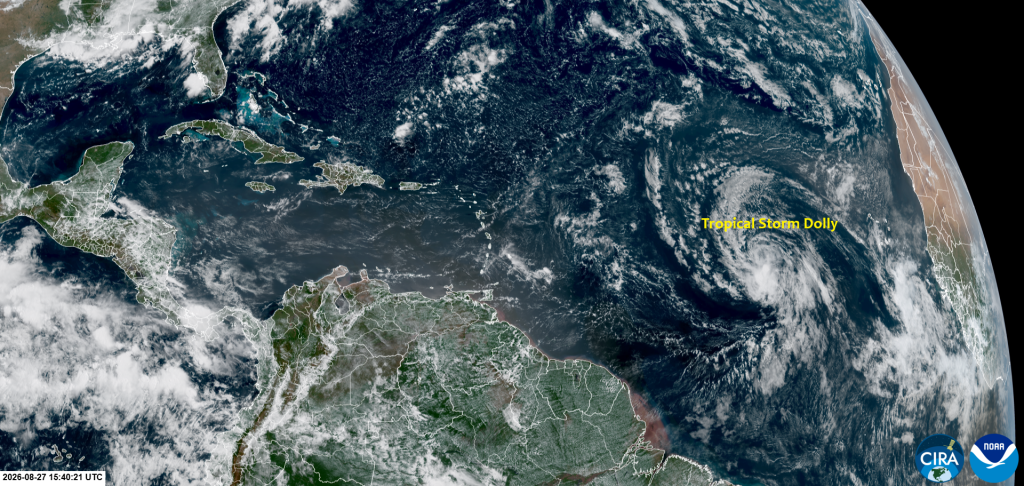 Tropical Storm Dolly forms in the Atlantic