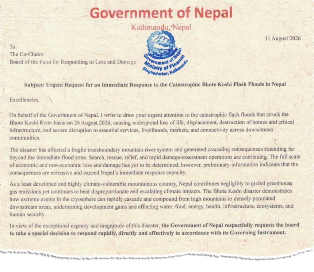 Analysis: Nepal’s $20m ‘loss-and-damage’ claim only covers 0.7% of flood costs