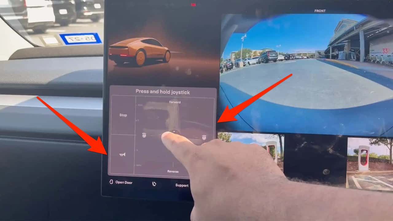 Tesla Cybercab's Backup Steering Wheel Is A Giant On-Screen Joystick
