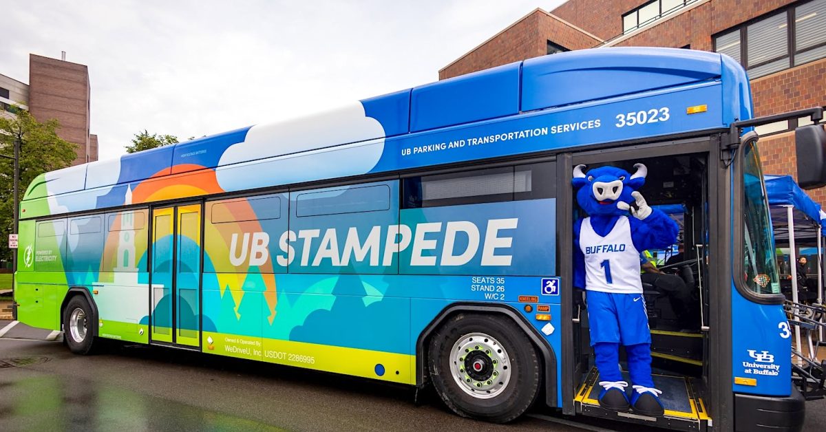 University at Buffalo adds electric buses to Stampede Fleet