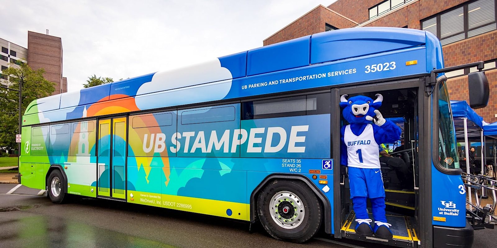 University at Buffalo adds electric buses to Stampede Fleet