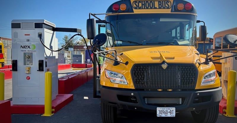 A new fleet of electric school buses hits New York City streets