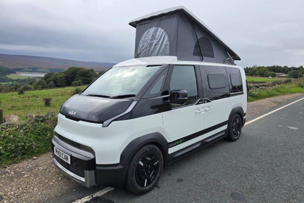 Kia’s PV5 electric campervan has two beds and a fully equipped kitchen [Images]