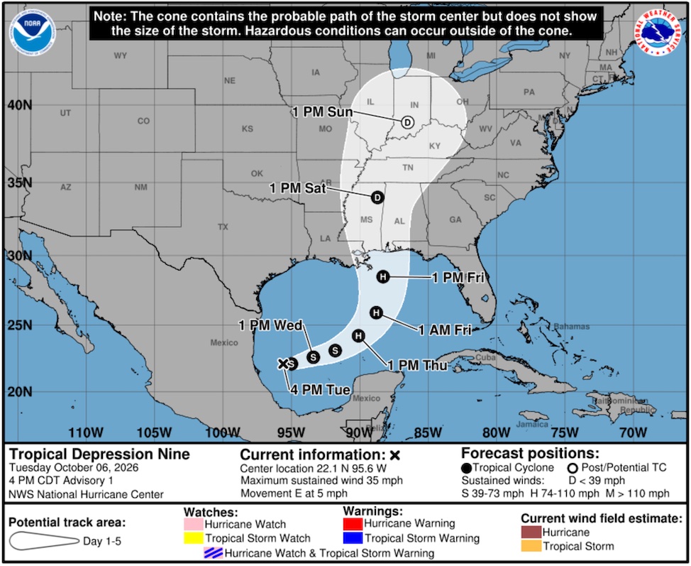 Odds of a U.S. Gulf Coast hurricane landfall are rising