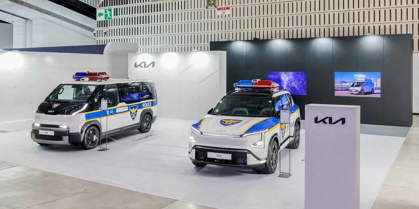 Kia’s electric SUV and van are getting a new job as police cars