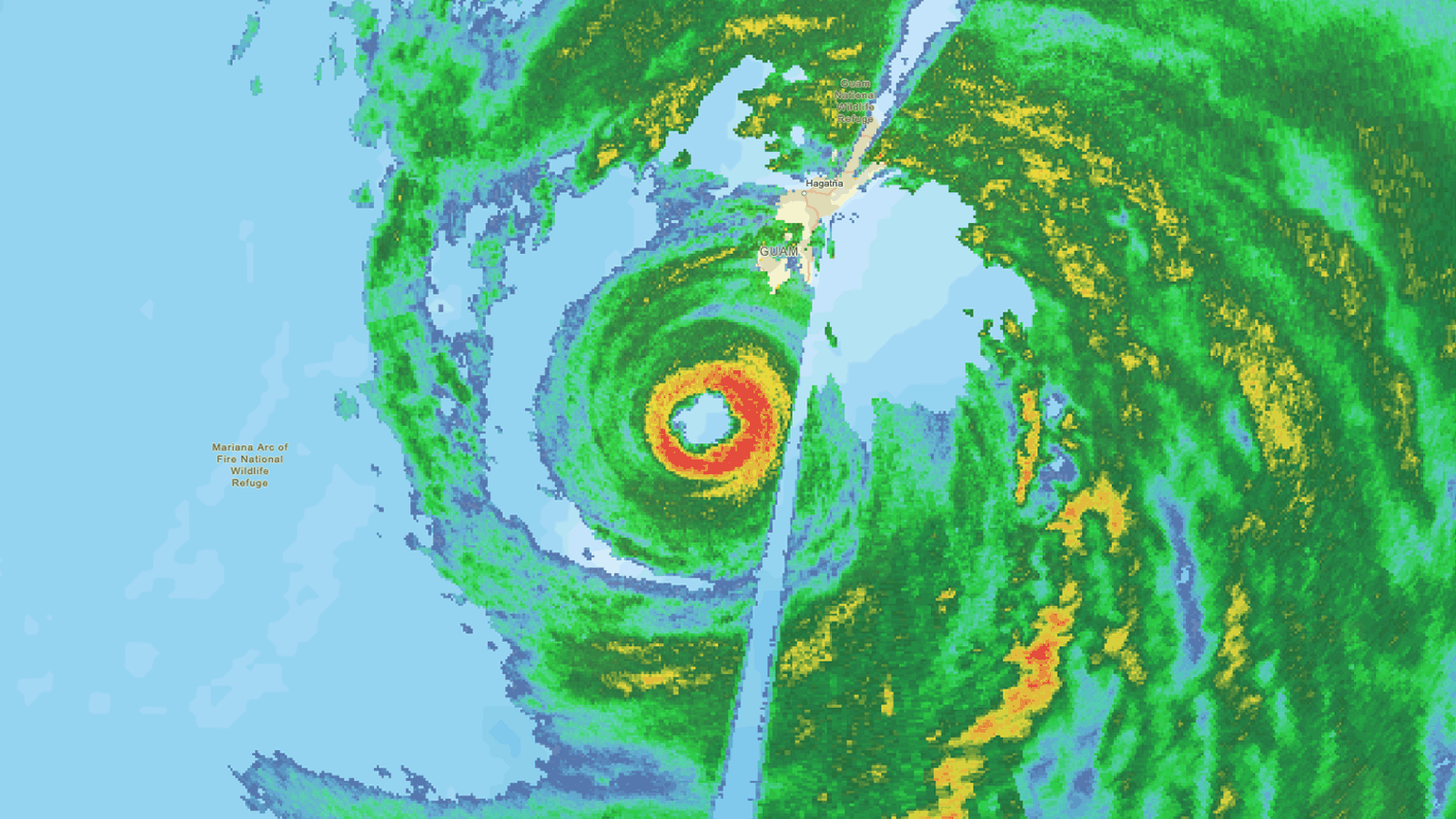 Super Typhoon Champi intensifies to a Cat 5 after battering Guam