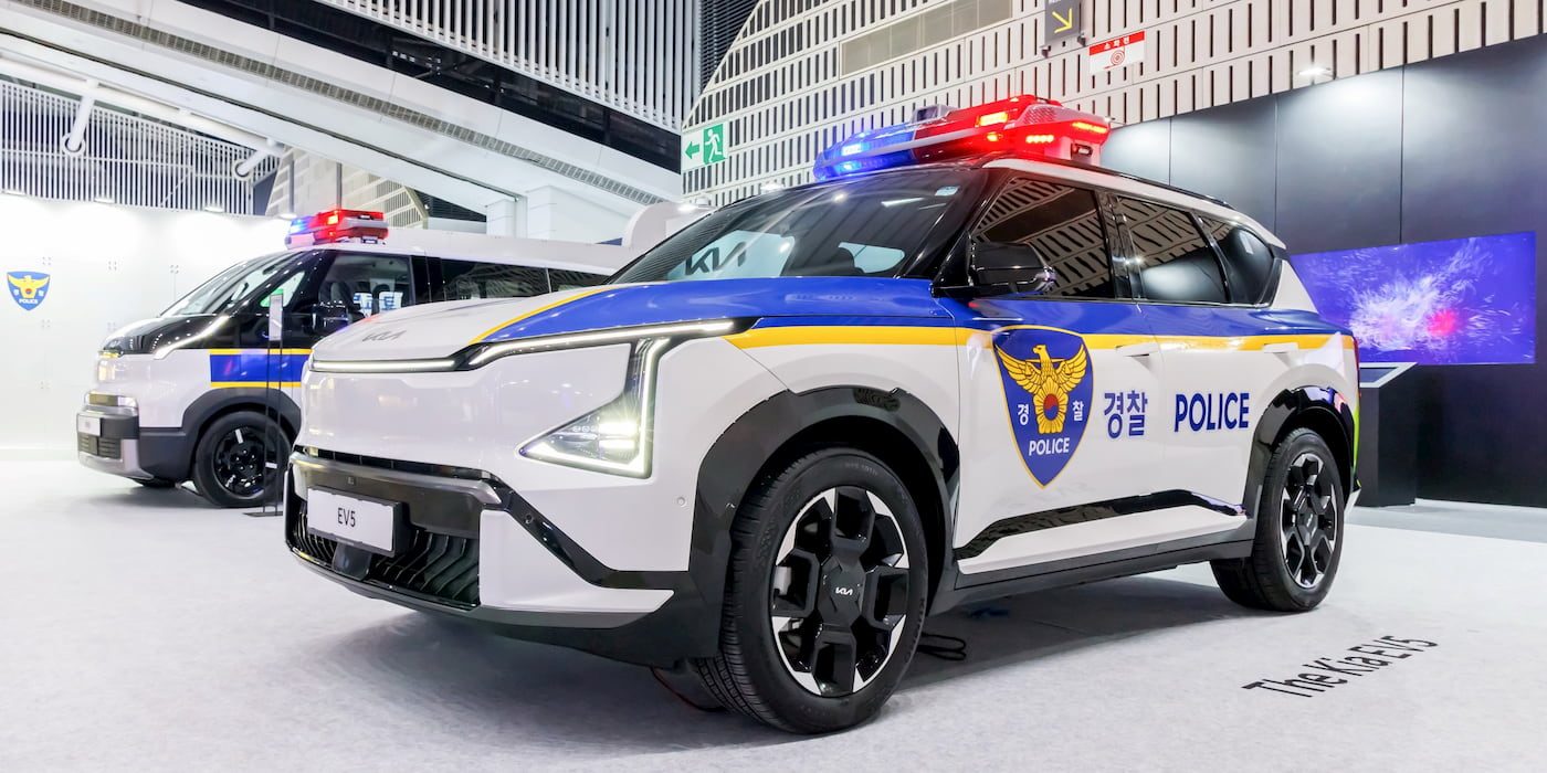 Kia’s electric SUV and van are getting a new job as police cars