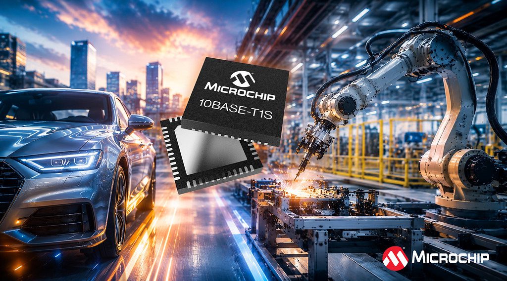 Microchip’s LAN8679 and LAN8680 transceivers extend 10BASE-T1S to zonal edge nodes