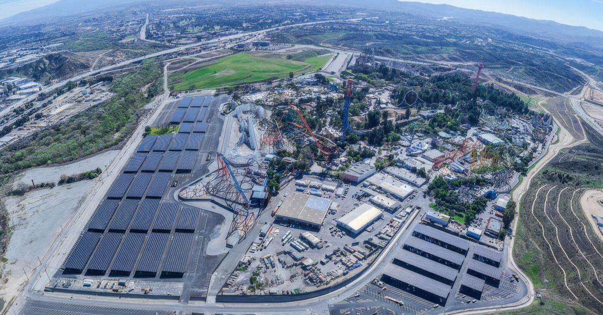 Six Flags has installed one of the largest solar carports in the US